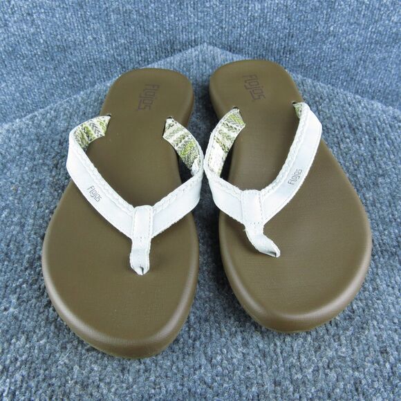 Flojos Women's Flip Flop White Synthetic Size‎ 10M Gently Used 2025 - Picture 2 of 6